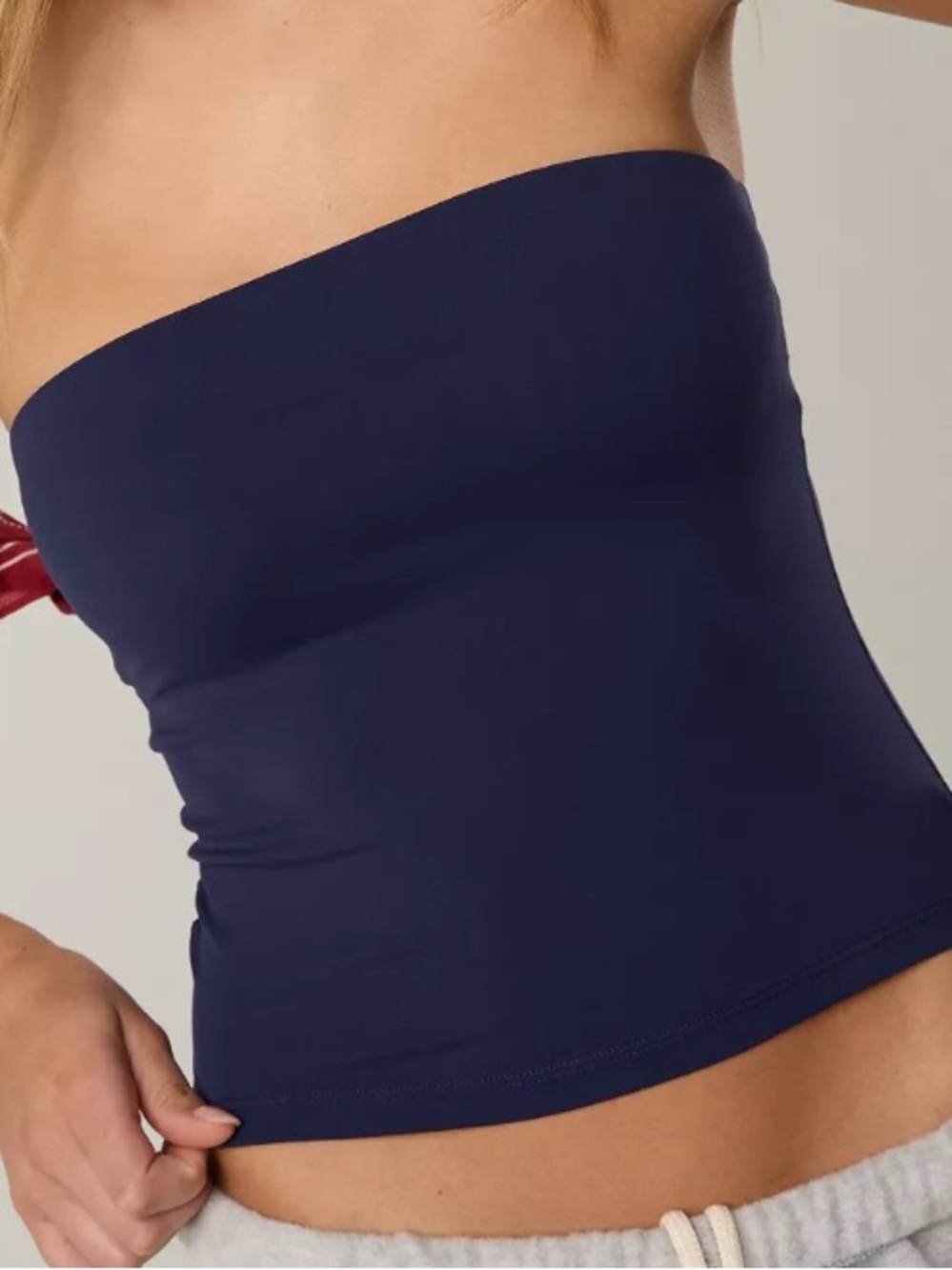 American Eagle Outfitters Navy Strapless Tube Top